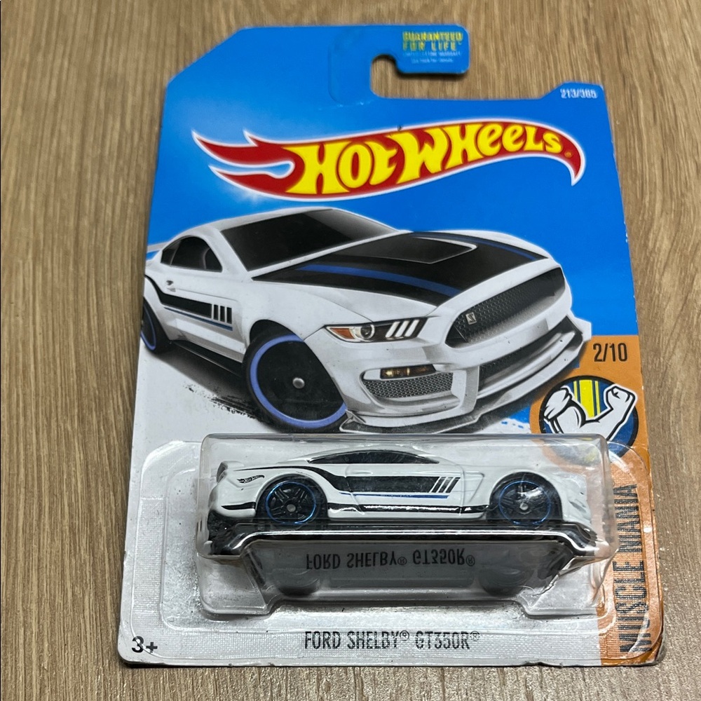 White and Black Ford Shelby GT350R Toy Car